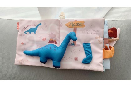 Aope Baby Cloth Book- Dinosaur